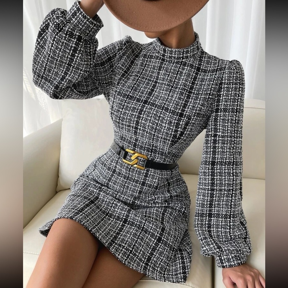 Like new SHEIN tweed black dress size M